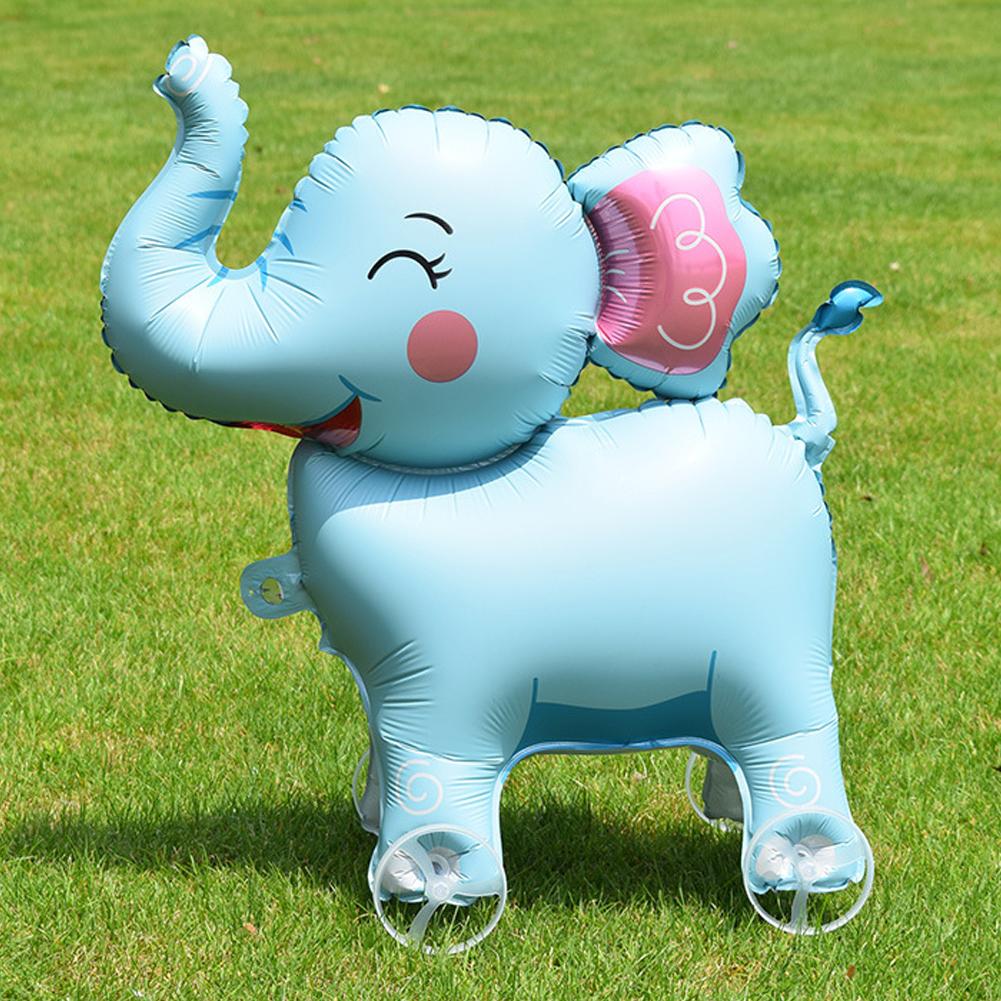 4D Dinosaur Dog Cat Standing Foil Balloons Animals Walking Balloon With Wheel for Kids Birthday Party Decoration Baby Showe B8E7
