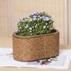 Natural Flower Plant Basket With Woven Rattan Design For Indoor And Outdoor Use Perfect For Herbs And Potted Flower Use
