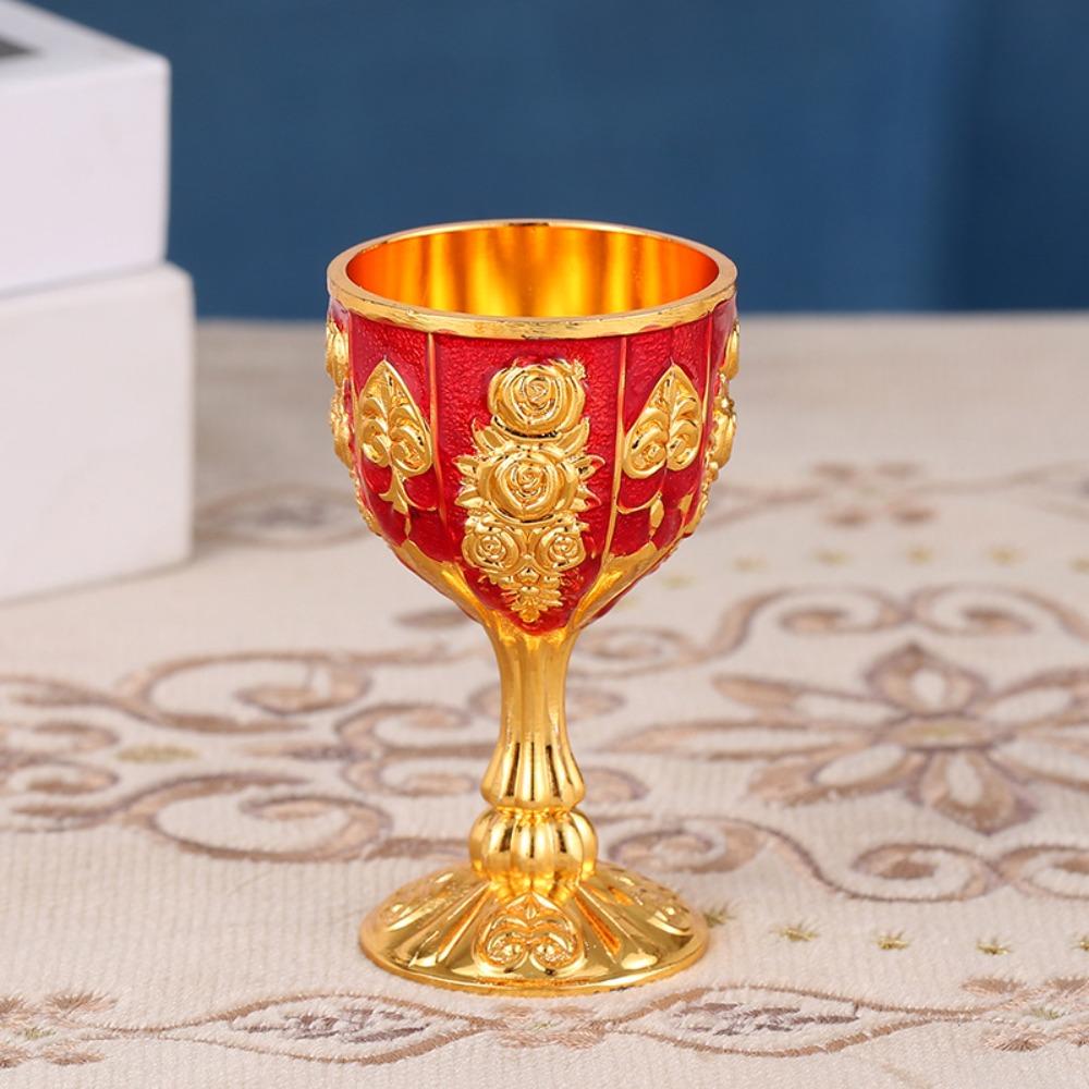 Creative Retro Wine Glasses European Style Metal Dinnerware Goblet Drinkware Spirit Vodka White Wine Cup Bar Home Decor
