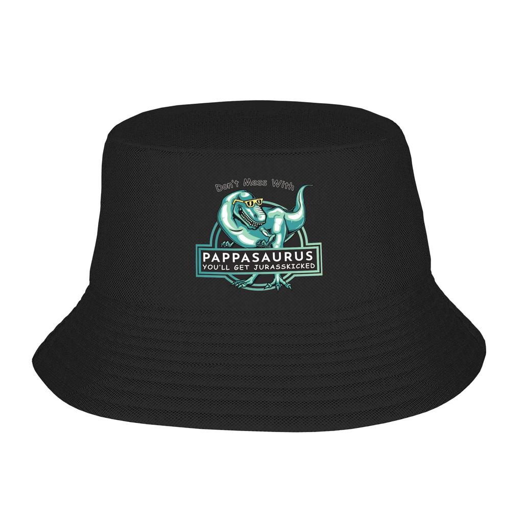 DonT Mess With Papasaurus Funny Family Quote Gift Bucket Hat FisherUnisex Caps For Unisex Women Sun Hats Breathable Graphic Cap