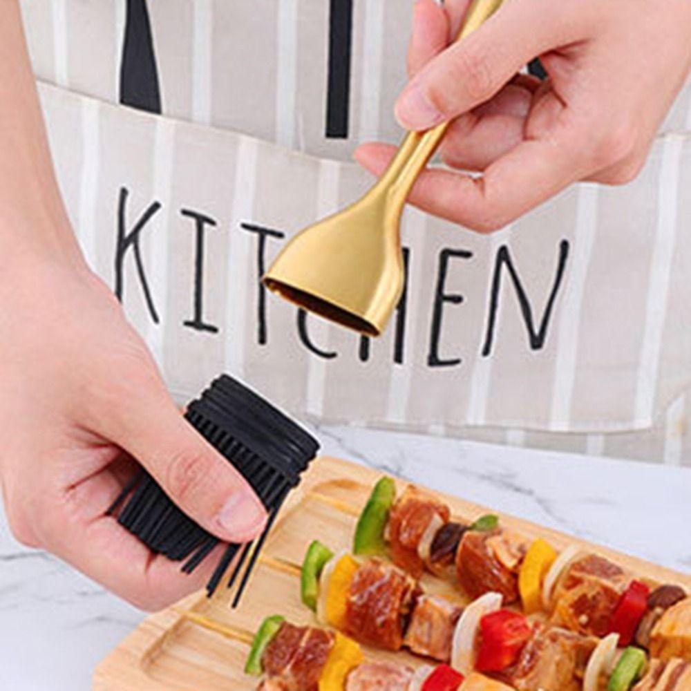Removable BBQ Grill Oil Sauce Brush Hangable Pastry Brushes Cooking Brushes  BBQ Tools