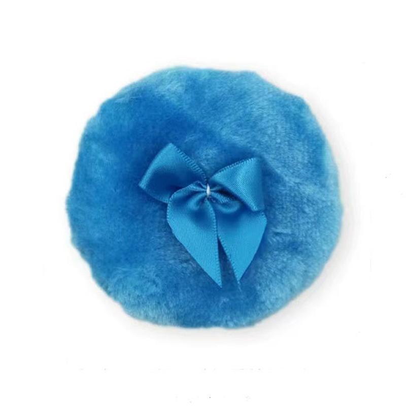 Plush Makeup Puffs Professional Bowknot Round Cosmetic Soft Fluffy Loose Powder Puff Cute Bow Sponge Foundation Makeup Beauty