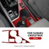 Real Soft Carbon Fiber Central Control Cup Panel Sticker For Subaru Crosstrek 2024 For Impreza 2024 Cover RHD LHD Interior Trim