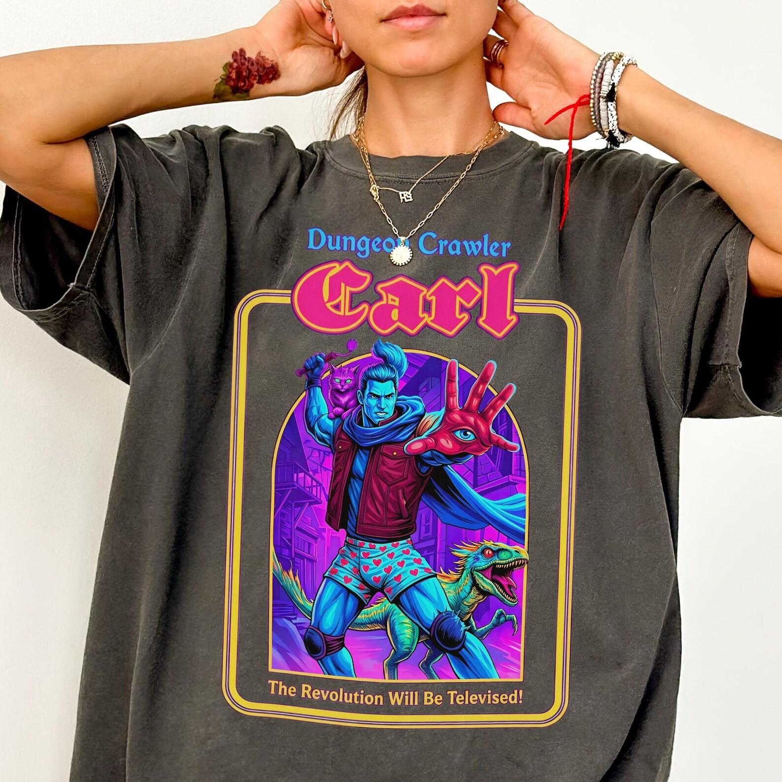 Vintage Dungeon Crawler Carl Shirt - Goddamnit Donut Tshirt,Princess Donut and Mongo,Fantasy Bookish S