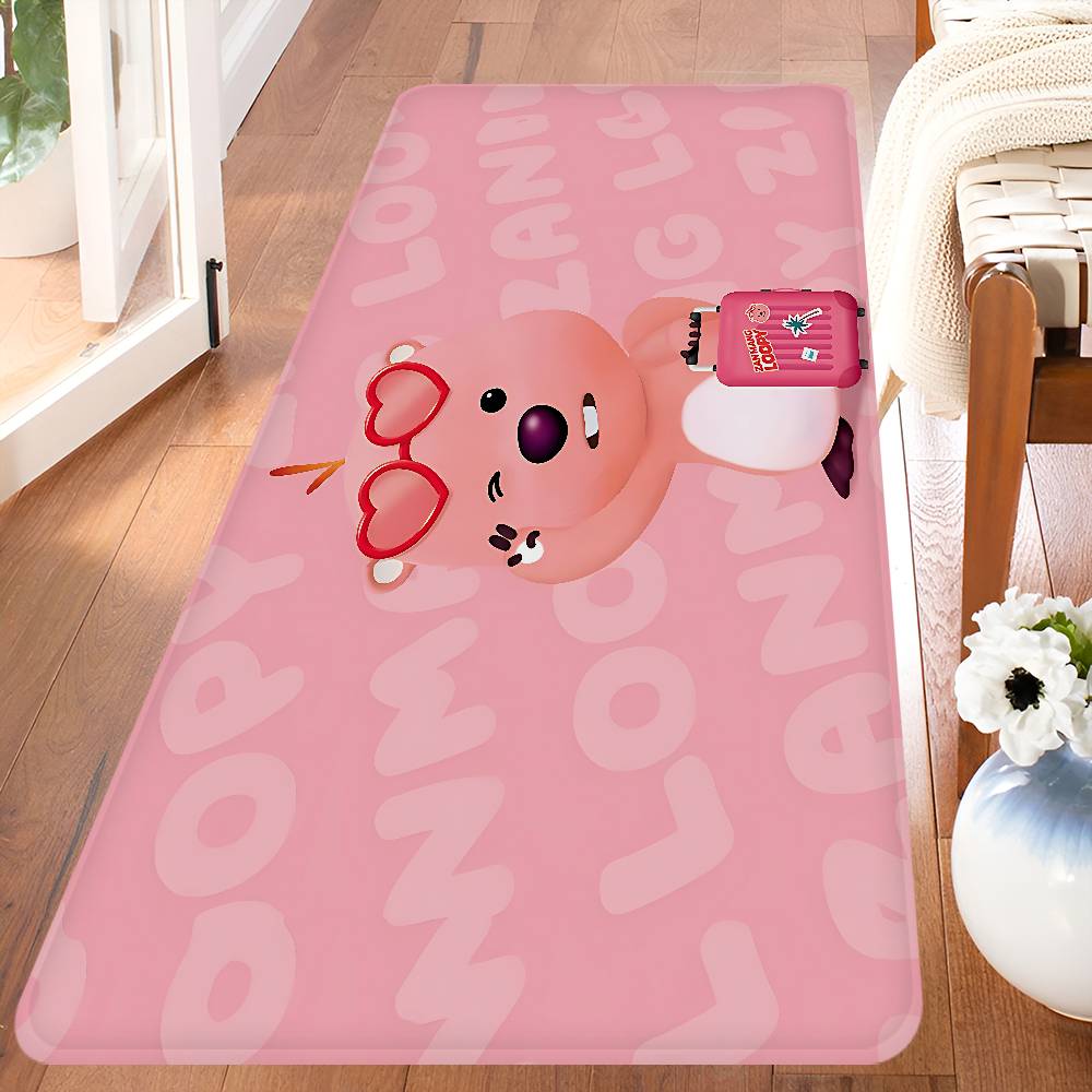 Cartoon L-Loopys Entrance Door Mat Washable Non-Slip Living Room Sofa Chairs Area Mat Kitchen Welcome Doormat