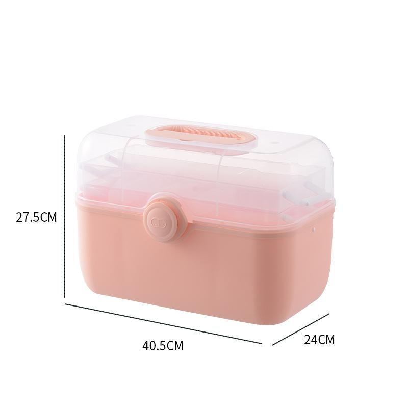 Large Capacity Family Medicine Organizer Box Portable First Aid Kit Medicine Storage Container Family Emergency Kit Box