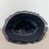 Cappello da Pescatore a Maglia Estiva con Spacco Cappello a Secchiello Semplice Nero Cappello Parasole da Donna
