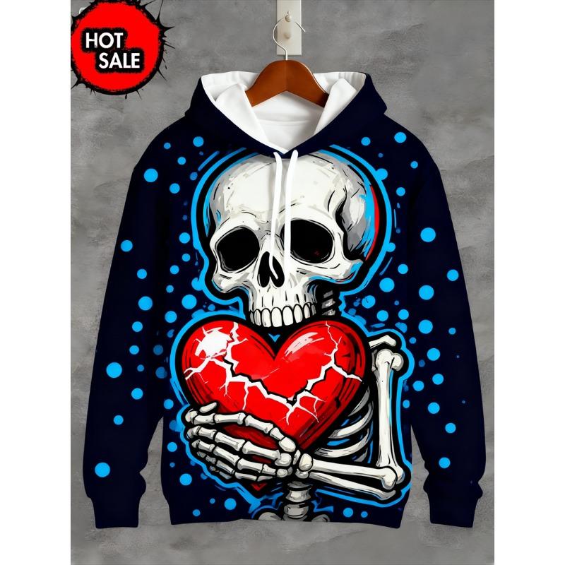 Nieuwe Skeleton Schedel Grafische 3D Print Hoodies Voor Man Oversized Hooded Sweatshirts Harajuku Trainingspakken Pullover Tops Jas Kleding