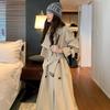 This Year's Popular Khaki Windbreaker Jacket for Women Spring and Autumn New Korean Style Casual Foreign Style Knee-length Long Coat