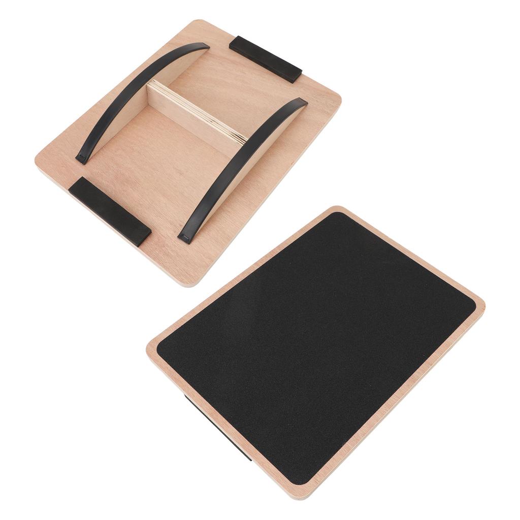 Rocker Board for Standing Desk Physical Anti Slip Ankle Stretching Core Training Wooden Balancing