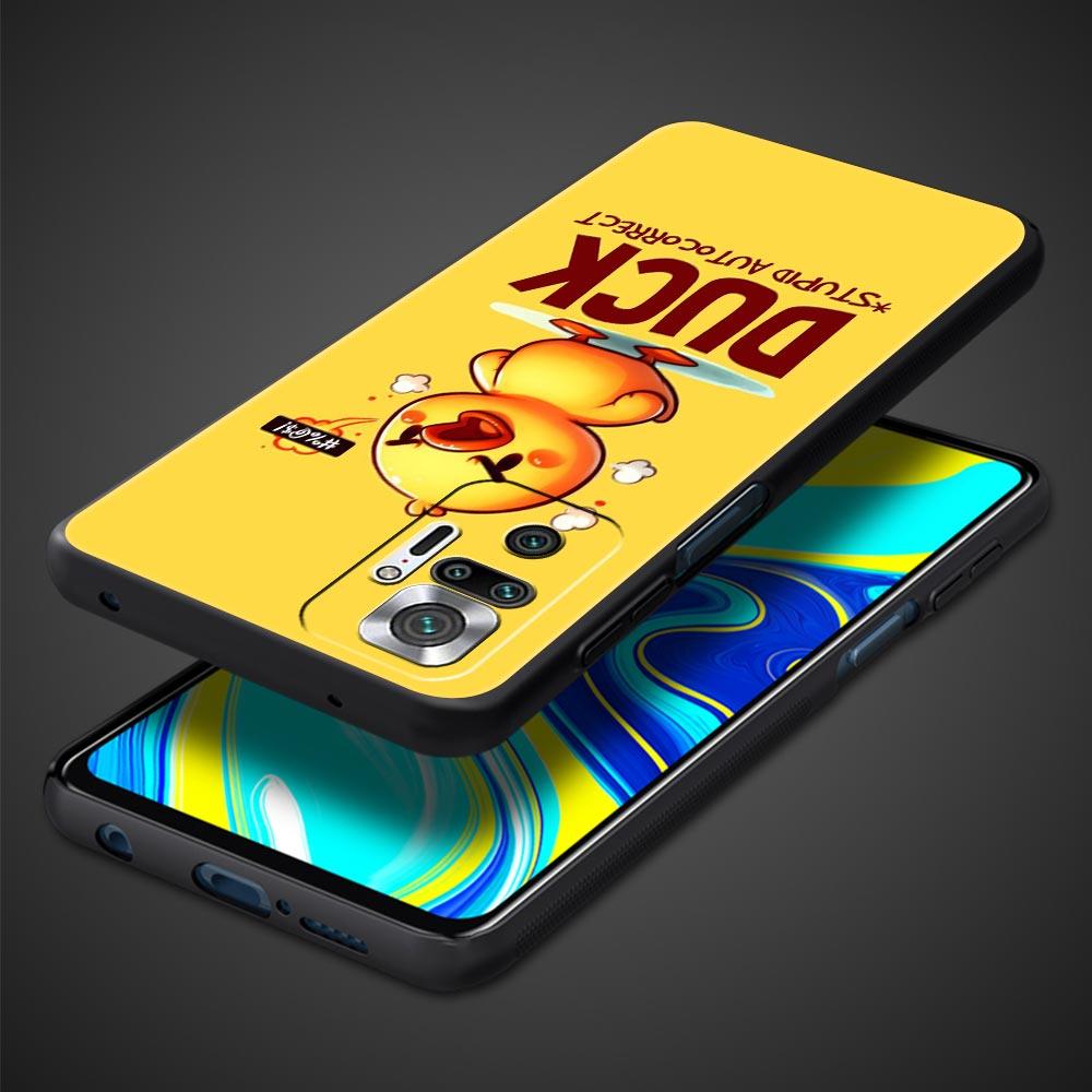 Cartoon Duck Phone Case Cover for Redmi 14C 10C Note 15 14 13 12 10 11 K40 Pro Plus 5G Shockproof Soft TPU Shell Fundas Capas