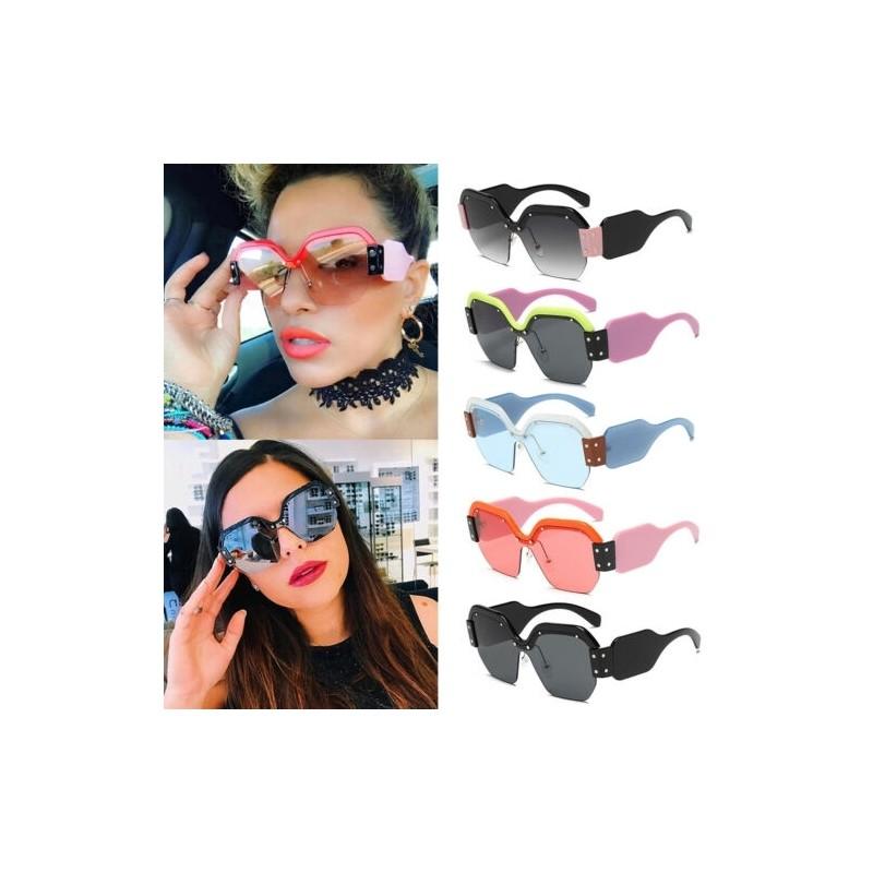 Stilvolle Große Übergroße Damen Frauen Sonnenbrille Designer Halbrahmen Retro Mode 2018 Für Alle Anlässe