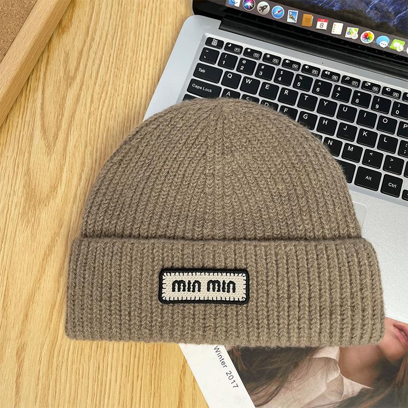 Spring and Autumn Outdoor Warm Ear Protection Versatile Face Small Wool Knitted Hat Women