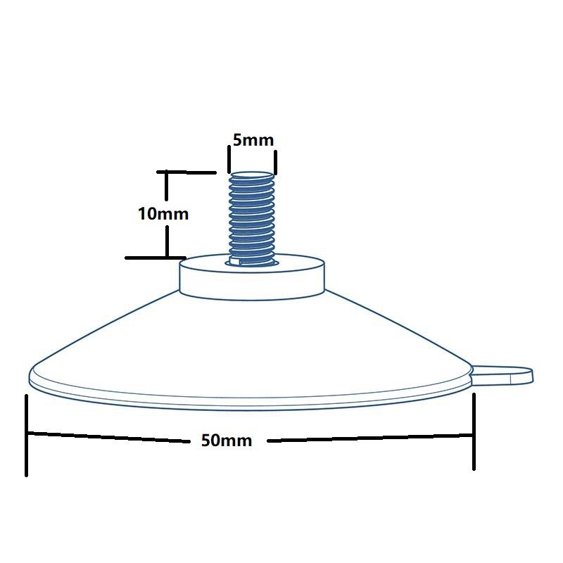 10PCS Vacuum Suction Cup Hooks 50mm Clear Sucker Glass Suction Pad Bathroom Strong Suction Cup for Car Glass Bathroom Window