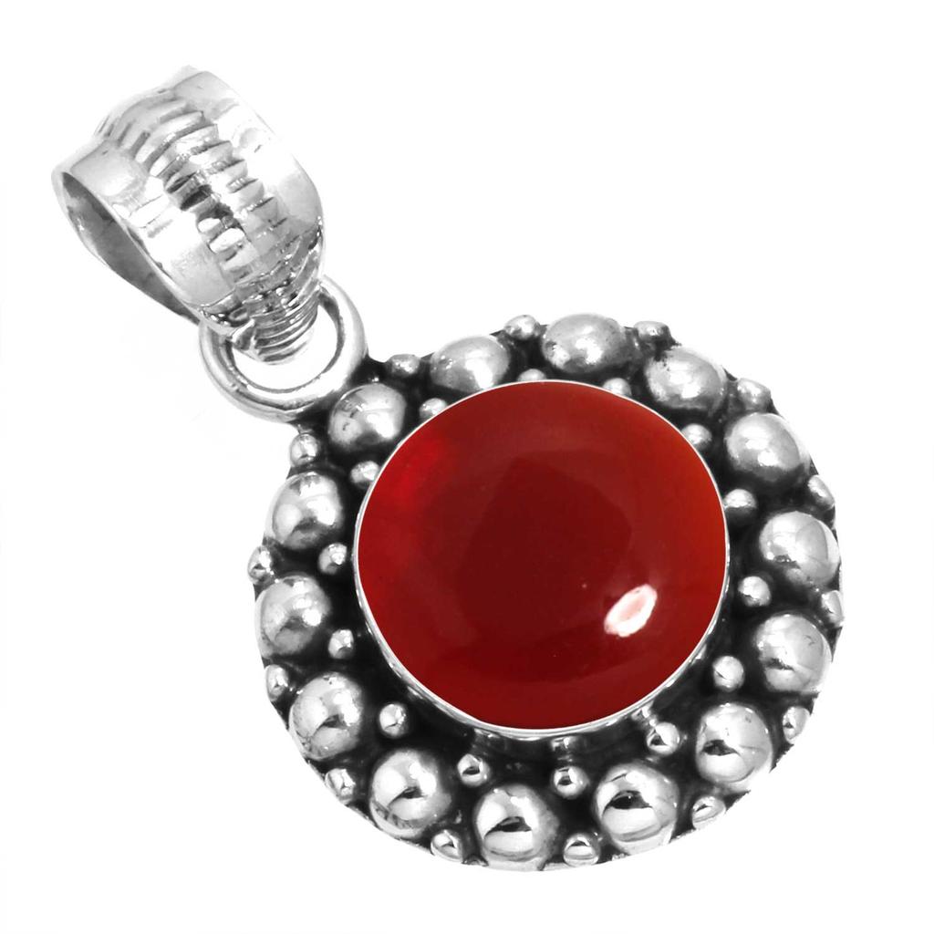 925 Sterling Silver Pendant Women Gemstone Handmade Jewelry Birthday Gift Amber Amethyst Black Onyx Carnelian Garnet Quartz Green Onyx Gold Stone