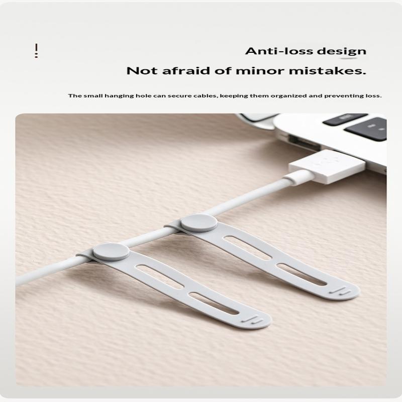 10 Pcs Creative Silicone Cable Organizer Data Cable Headphone Cable Storage Charging Cable Sorting Multifunctional Winder Strap
