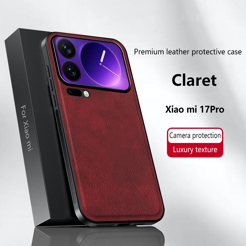 For Xiaomi 17 Pro Max Case Magnetic Elegant Leather Wear-Resistant Lens Fully Covered Non-Slip Grip Edge Cover Shell