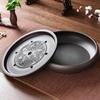 2024 Neuer Kung-Fu-Teeteller, Teemeer, Teetisch, großer Teeteller aus lila Sand, Teeservice aus Keramik, einfaches rundes Teetablett für den Haushalt