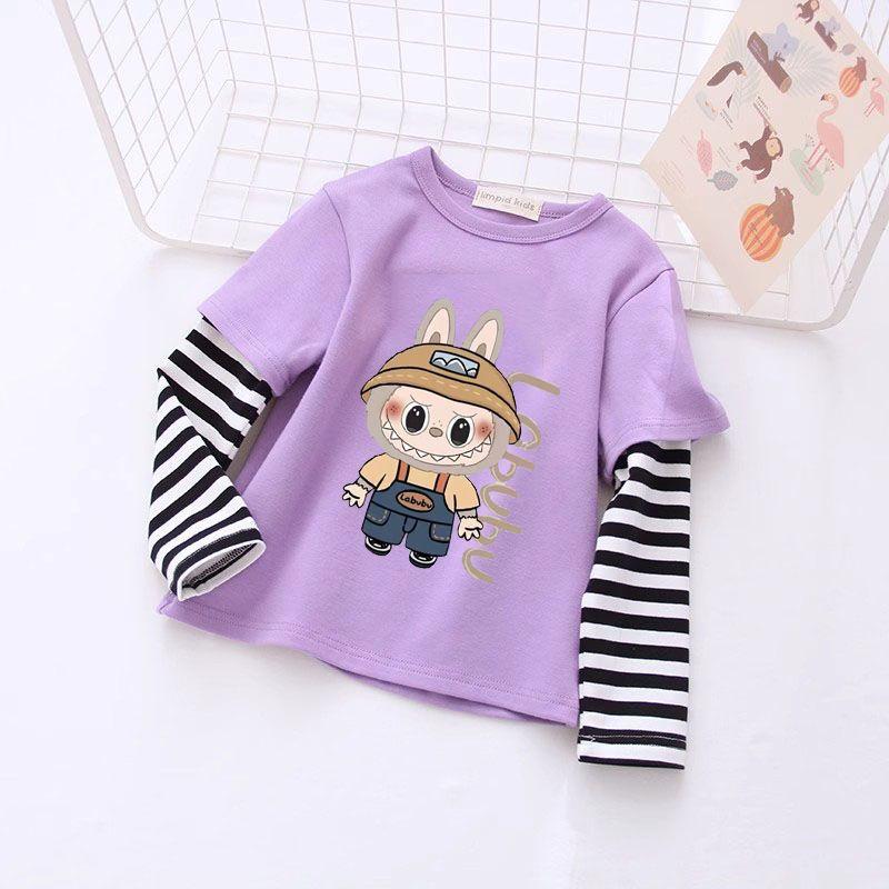 Spring and Autumn Girls'  Casual Base Shirt Children's Top