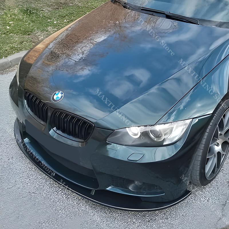 Front Bumper Splitter For BMW 3 Series E90 E92 E93 M3 2007-2013 2PCS Gloss Black Spoiler Diffuser Lip Retrofit Body Kit Tuning