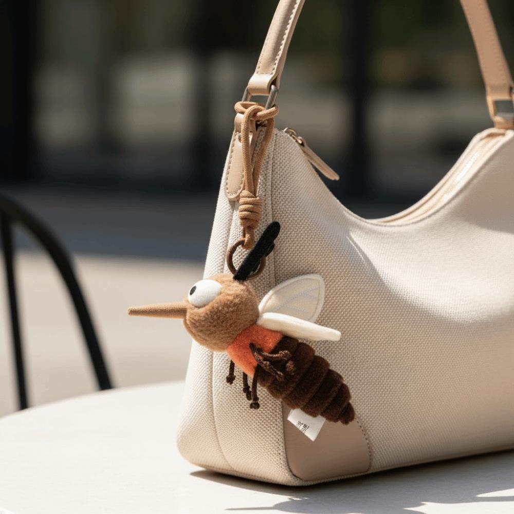 Cartoon Mosquito Plush Pendant Stuffed Animal Stuffed Mosquito Keychain For Children