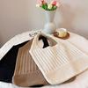 2025 New Women'S Bags Hand-Woven Bucket Bag Large Capacity Casual Lazy Style Hand-Held Tote Bag