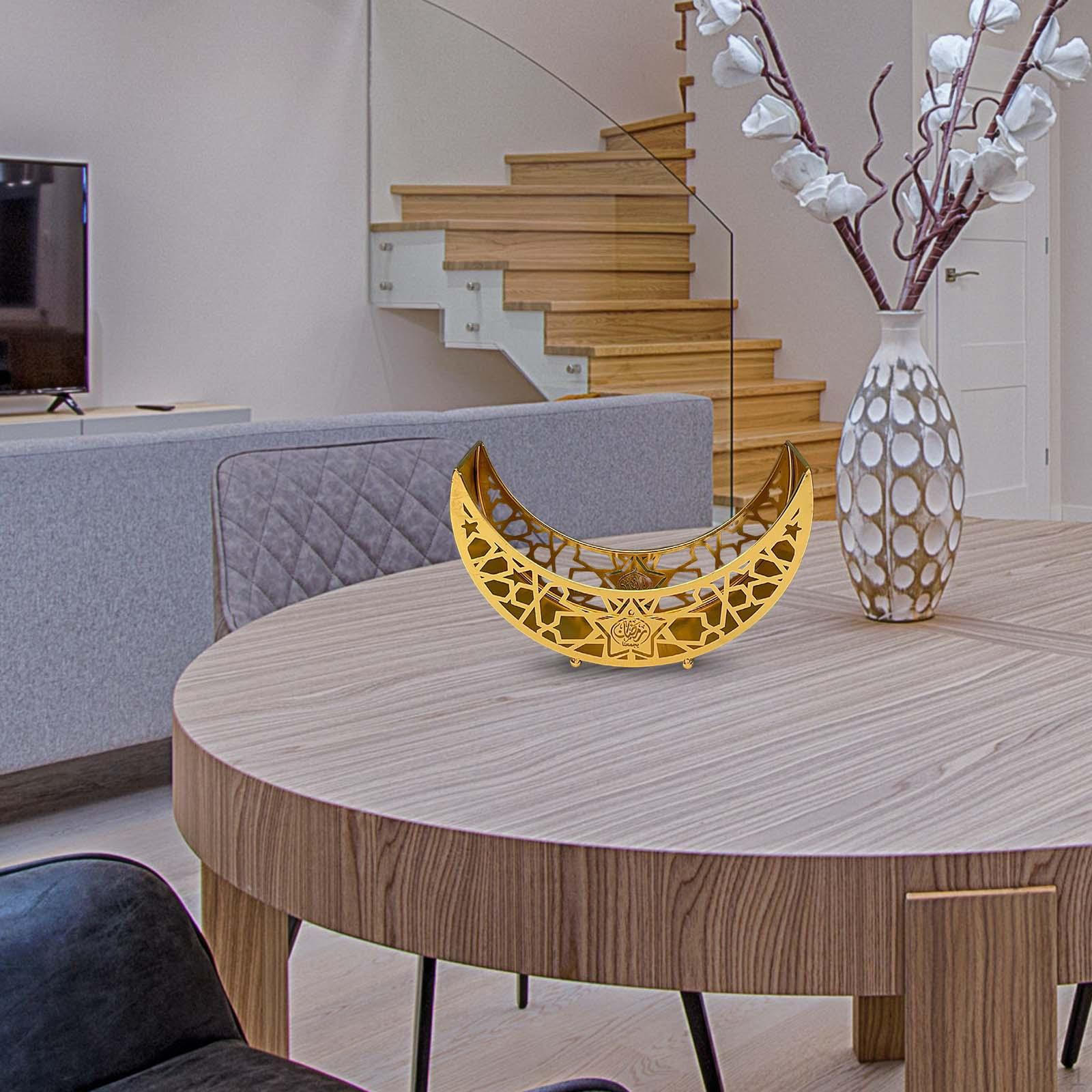 

Ид Мубарак, декоративные подносы, обеденная тарелка, фруктовый орнамент, держатель для хранения безделушек, Рамадан Electroplate C