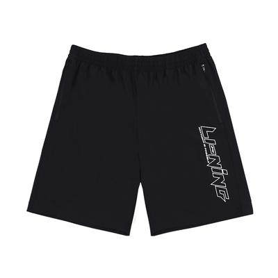 Letter Print Quick-Dry Breathable Loose Sports Shorts Unisex Shorts Black YKSU101-1
