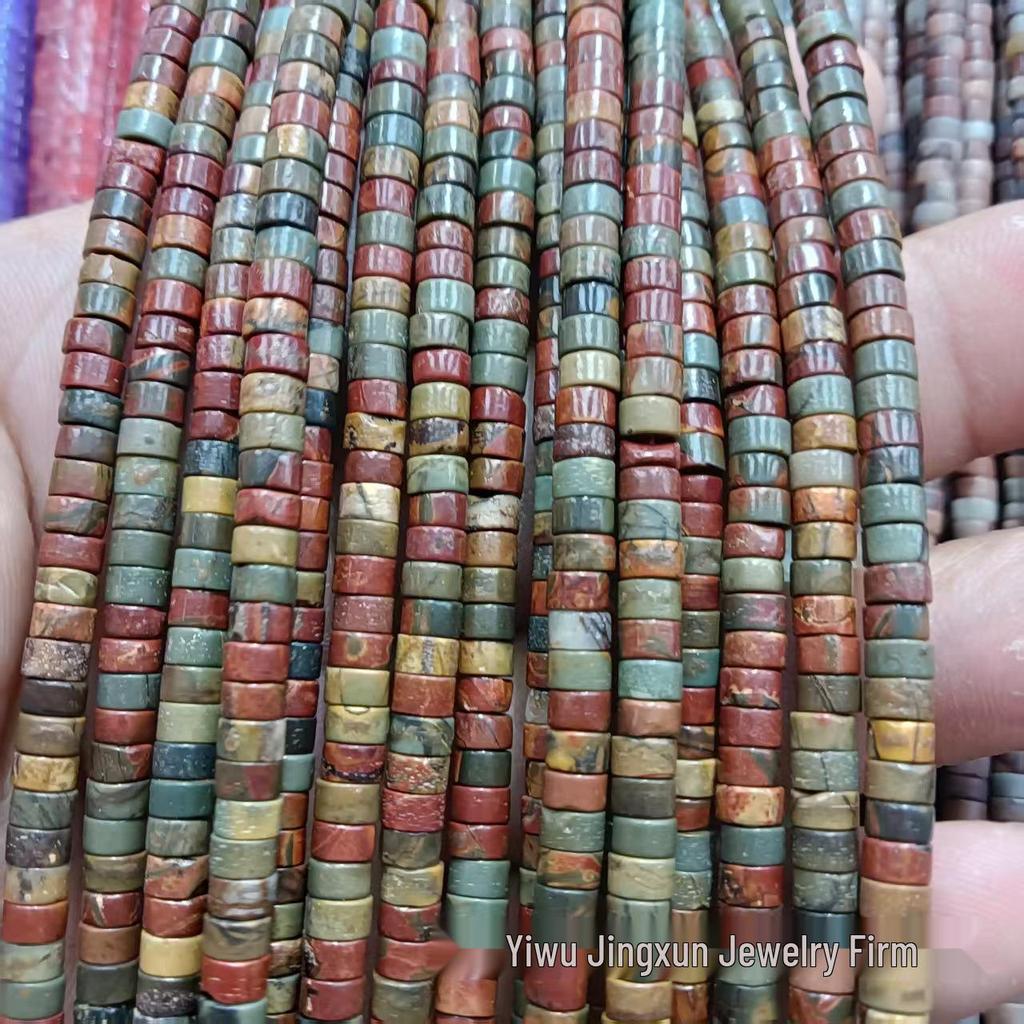 2x4mm Natural Agate Stone Separator Beads for DIY Jewelry Making - Loose Semi-Finished Accessories In Stock