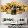 Leinwandbild Hirsch schreiend 5 Teile Wandkunst Malerei Modulare Wandbilder Poster Druck für Wohnzimmer Heimdekoration
