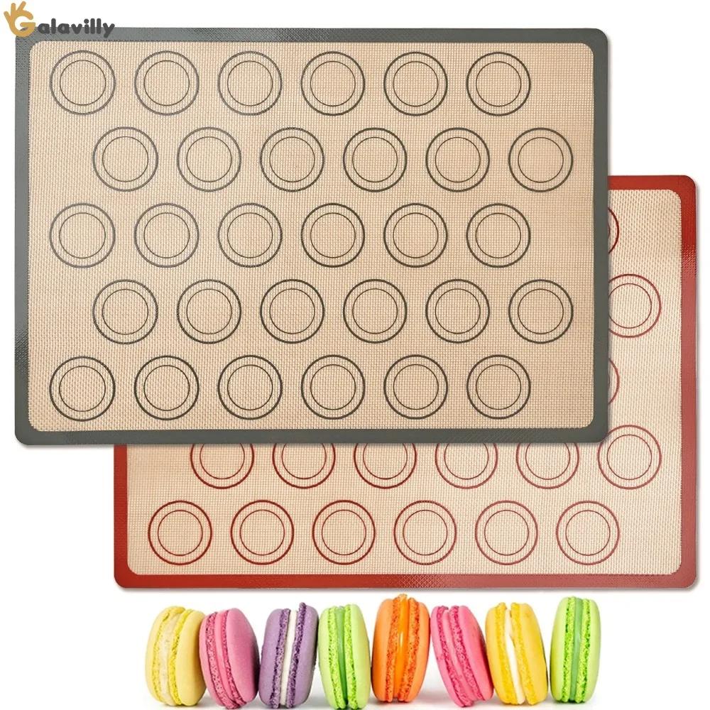 1PC Silicone Baking Mat - Non Stick Oven Liner for Cookies/Macarons, Reusable Heat-Resistant Bakeware Sheet Cooking Accessories