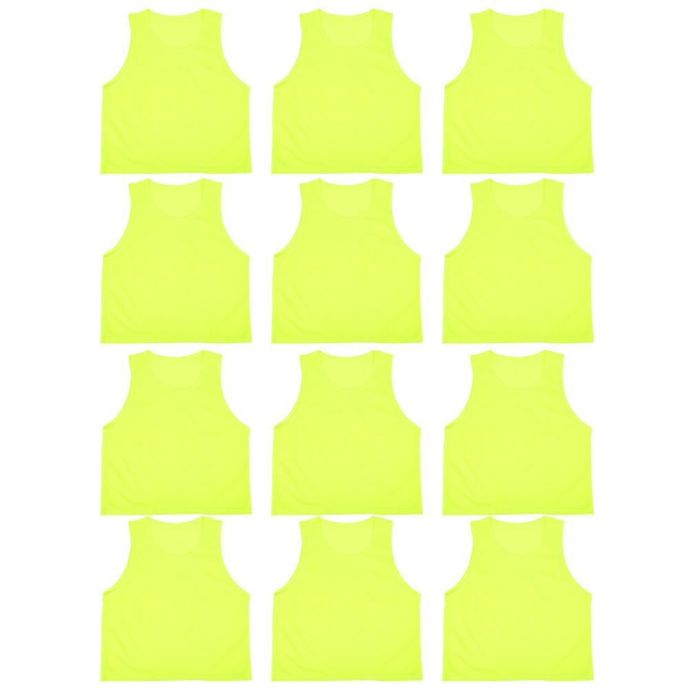 Small Mesh Children Football Training Vest Breathable Fluorescent Green  Size Breathable Football Vest