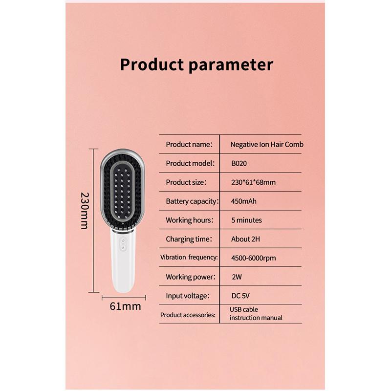EMS Electric Head Massage Comb EMS Vibration Hair Care Anti-hair Loss Head Therapy Red and Blue Light Hair Growth Health