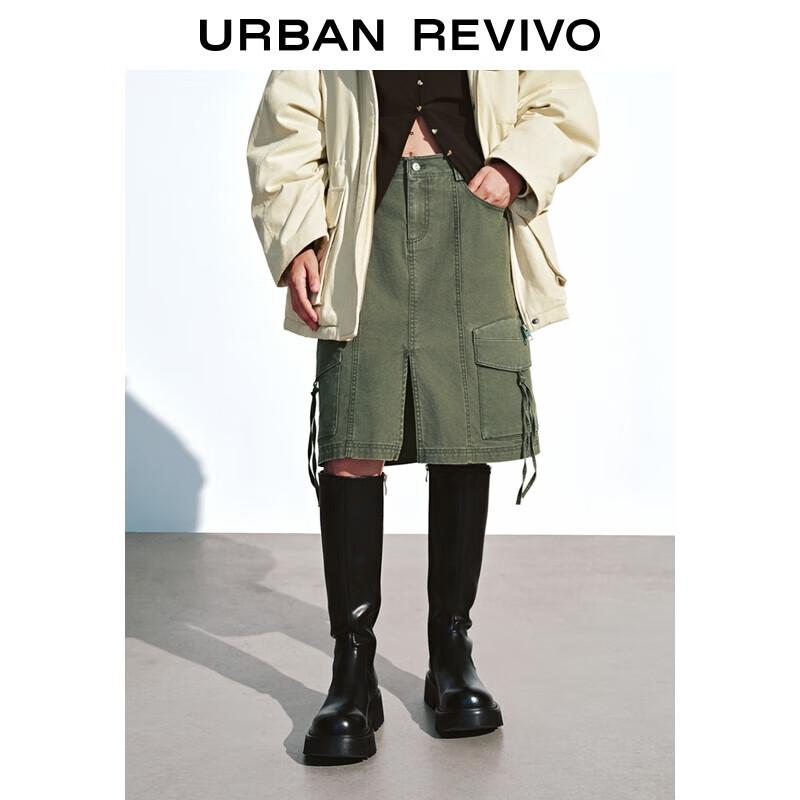 UR Women s Retro Workwear Split Pocket Midi Skirt XL