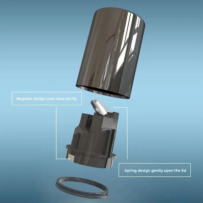 Creative Press Type Scratch Free Premium Bottle Opener Pure Black Magnetic Beer Wine Lifter Multi Functional Corkscrew Portable