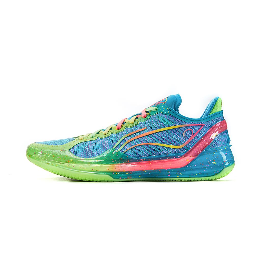 New LiNing Blade 4V2 Poisonous Frog Cushioned Wear Resistant Lightweight Low Top Basketball Shoes Men's Turquoise ABAU059-1