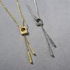 Autumn And Winter Unique Temperament Texture Pendant Adjustable Lock Sweater Chain Niche Fashion Simple Necklace