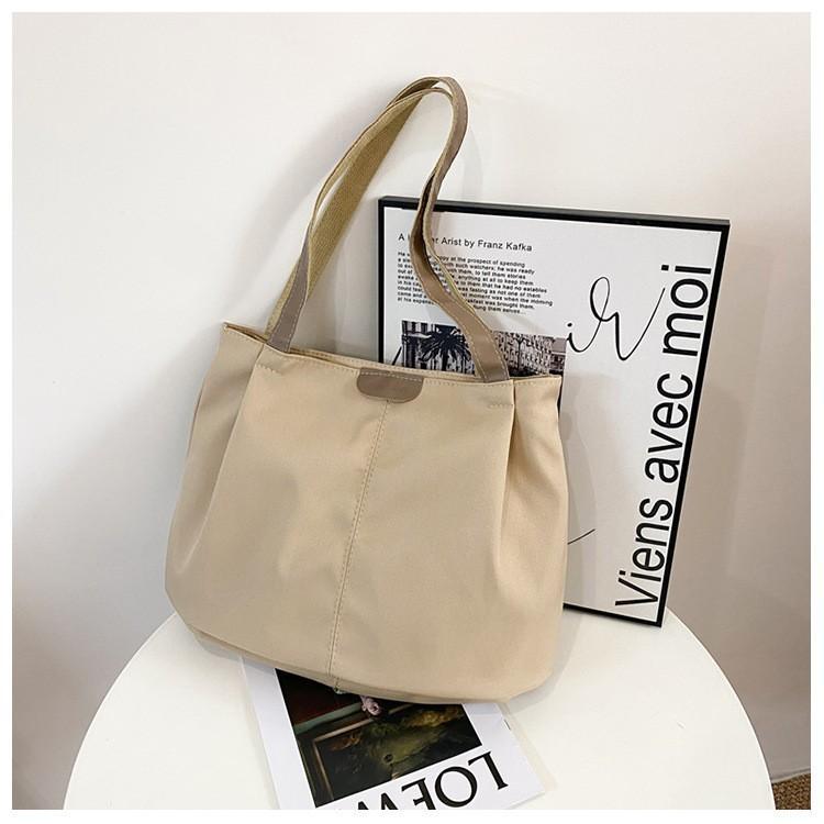 Korean Style Nylon Shoulder Bag For Shopping And Outings With Internal Pocket