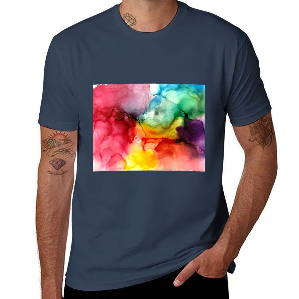 Smoking Rainbow Tshirt Lightweight Print Tshirt