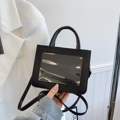 2025 jaro a léto nová niche designová messenger kabelka vysoké hodnoty jednoduchý zahraniční styl jednobarevná průhledná malá čtvercová taška