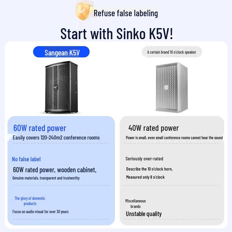 SAST VD-202/K5*4 8-inch Wall-Mounted Conference & KTV Audio System CN Plug (adapter Included)