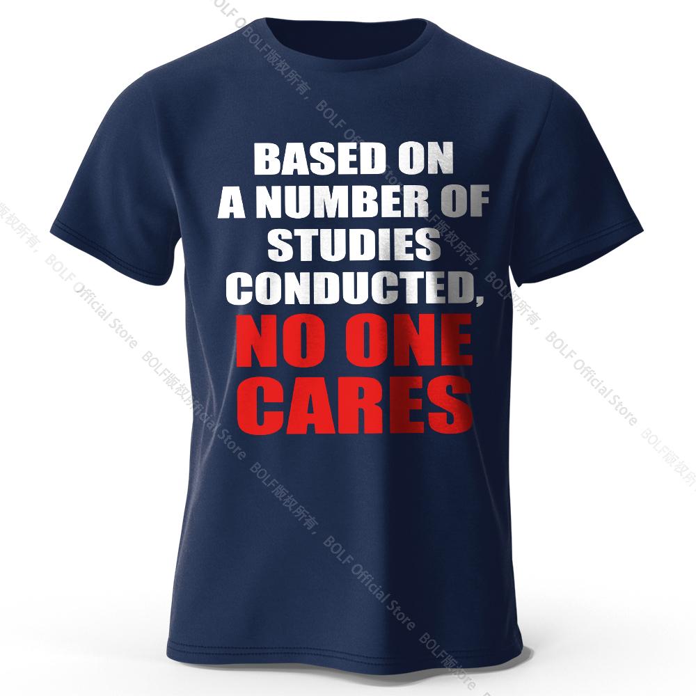 Men's No One Cares Printed T-Shirt 100% Cotton Oversized Edgy Graphic Tees for Women Summer Tops Punk Streetwear
