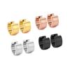 1 Pair of Simple Unisex Large Hoop Earrings Made of Stainless Steel Smooth Matte Thick Round Earrings, Punk Hip-hop Men's Jewely