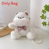 Cute Plush Bunny Mini Bag With Pearl Embellishments For Fashionable Women