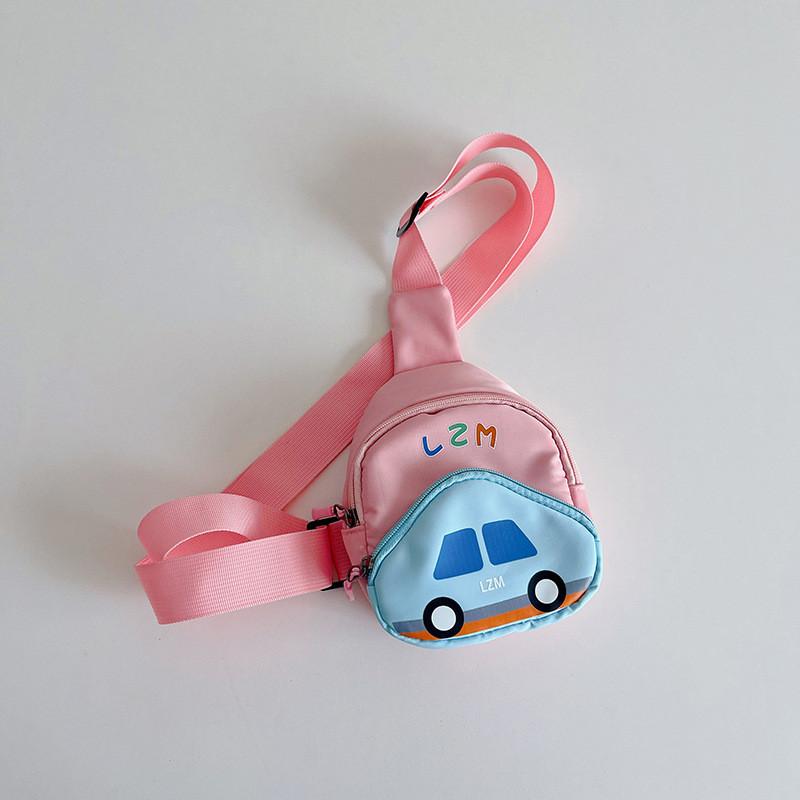 

Car Pattern Childrens Canvas Backpack Fun Style School Weekend Outings Bags розовый