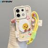 KEYSION Cartoon Niedlich Plüsch Stickerei Hülle für Xiaomi POCO X6 mit Lanyard Silikon Stoßfest Handyhülle für Redmi Note 13 Pro 5G