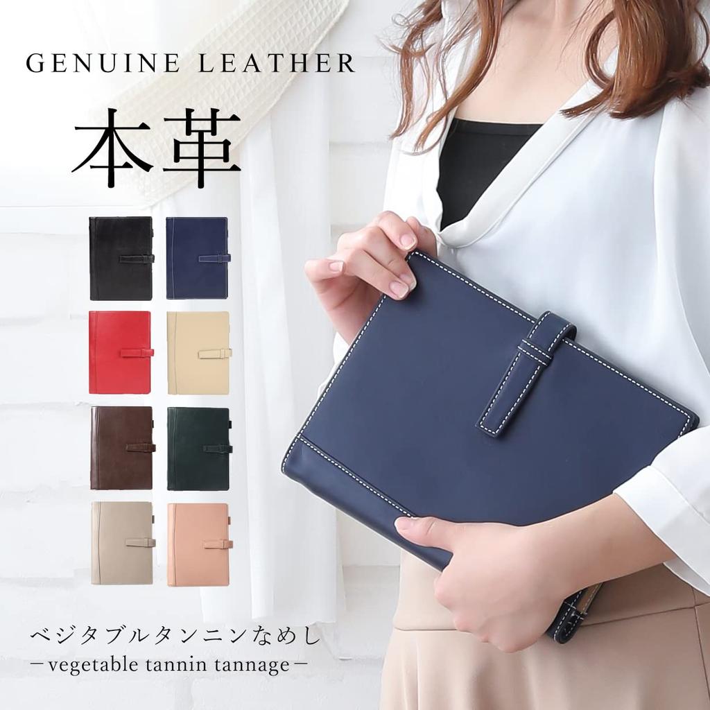 Lightex System Organizer, Genuine Vegetable-Tanned Leather, A5 Size, 6-Ring Hole, Lightweight, A5monolether01 (Deep Green)