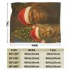 Cat Selfie with Santa Blanket Quality Super Soft  Throw Blanket Winter Children Couch Chair Sofa Bed Fashion Bedspread