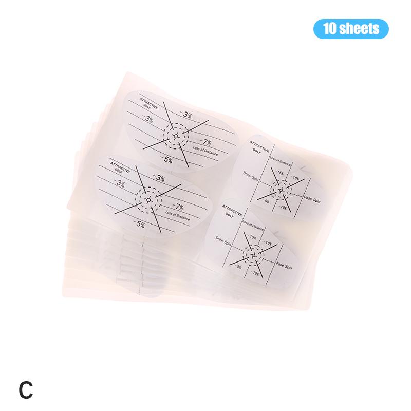 

10 шт. Наклейки для удара по мячу для гольфа Наклейка Сверхбольшие этикетки Рулон Регистратор ударов по мячу Для мужчин Женщин Аксессуары для практики гольфа