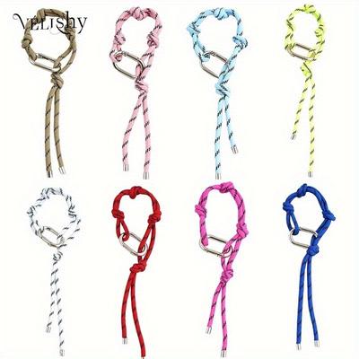 Fashion Nylon Handmade Rope Couple Style Hand and Feet Chian Vintage Keychain Bag Pendant Decoration with Free Key Buckle